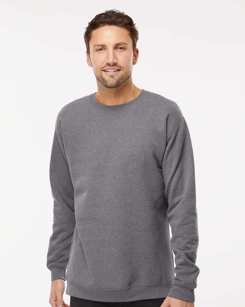 Unisex Crewneck Fleece – 3340 – Heather Grey