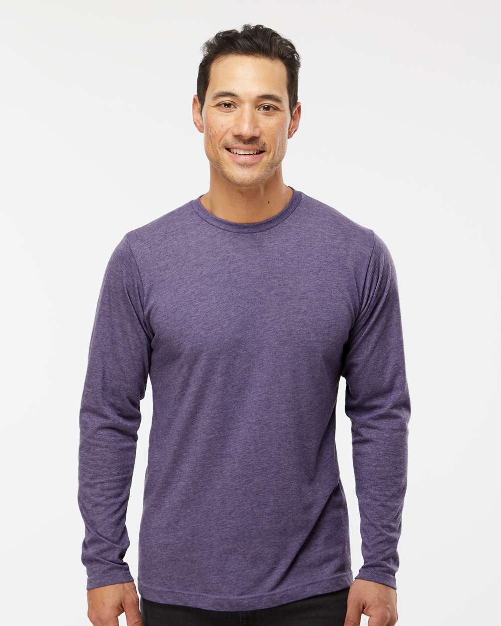 Poly-Blend Long Sleeve T-Shirt – 3520 – Heather Purple