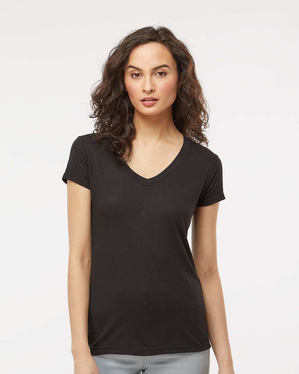 Women's Deluxe Blend V-Neck T-Shirt – 3542
