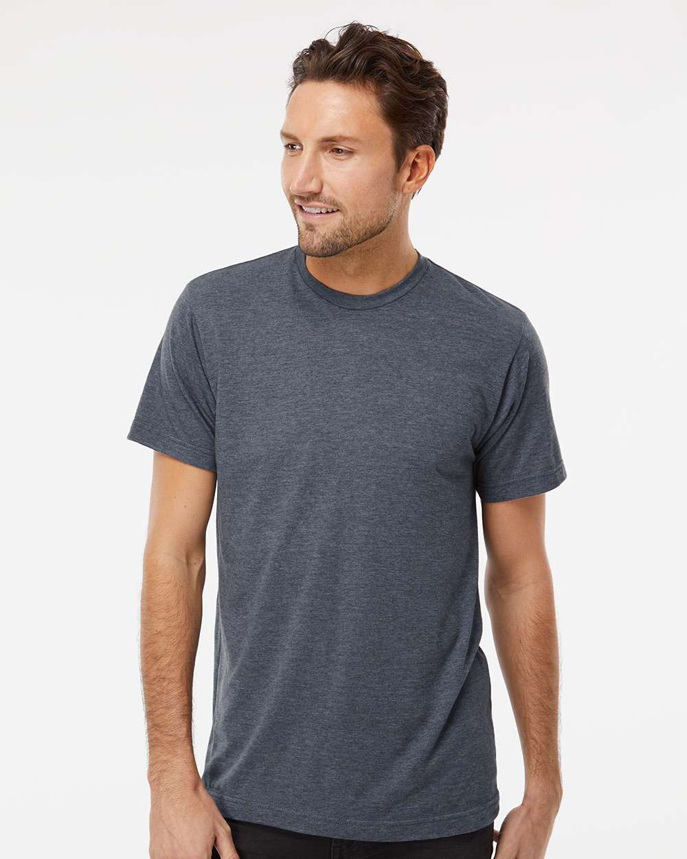 Deluxe Blend T-Shirt – 3541 – Heather Navy
