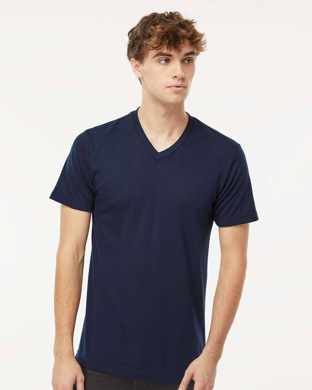 Deluxe Blend V-Neck T-Shirt – 3543 – Navy