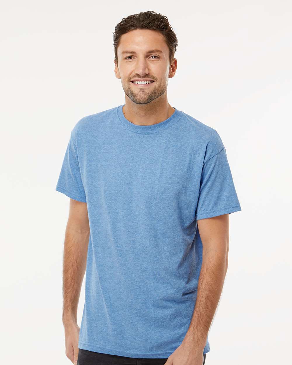 Men's Gold Soft Touch T-Shirt – 4800 – Light Blue Heather