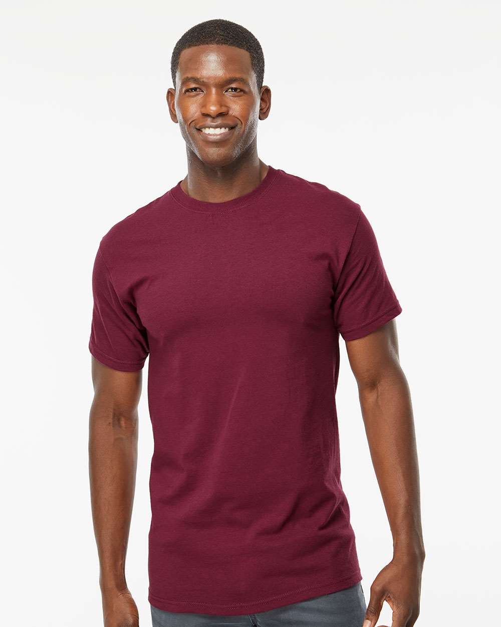 Men's Gold Soft Touch T-Shirt – 4800 – Maroon