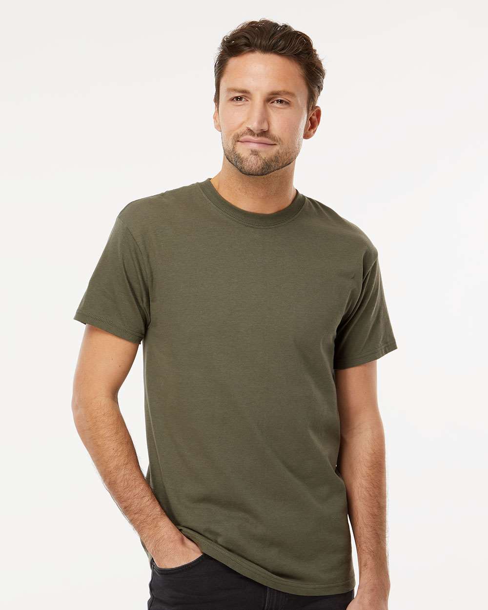 Men's Gold Soft Touch T-Shirt – 4800 – Military Green