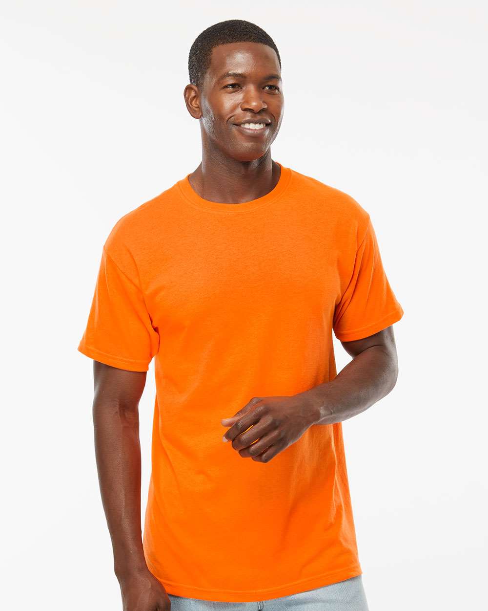 Men's Gold Soft Touch T-Shirt – 4800 – Safety Orange