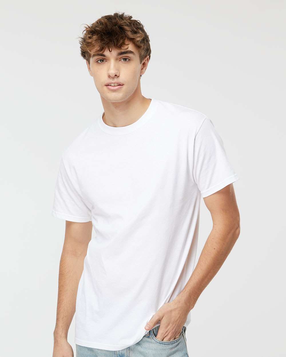 Men's Gold Soft Touch T-Shirt – 4800 – White