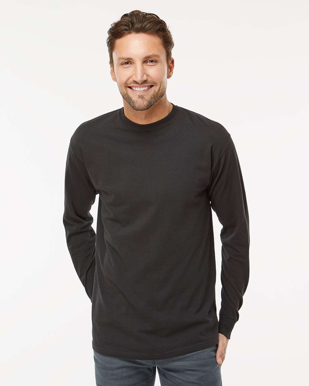 Unisex Gold Soft Touch Long Sleeve T-Shirt – 4820 – Black