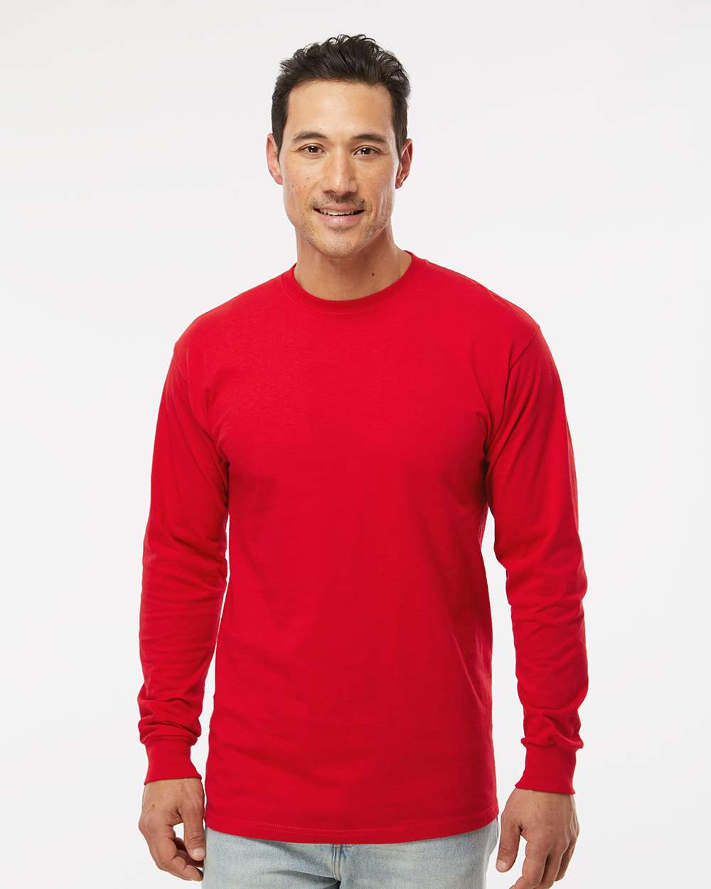 Unisex Gold Soft Touch Long Sleeve T-Shirt – 4820 – Deep Red
