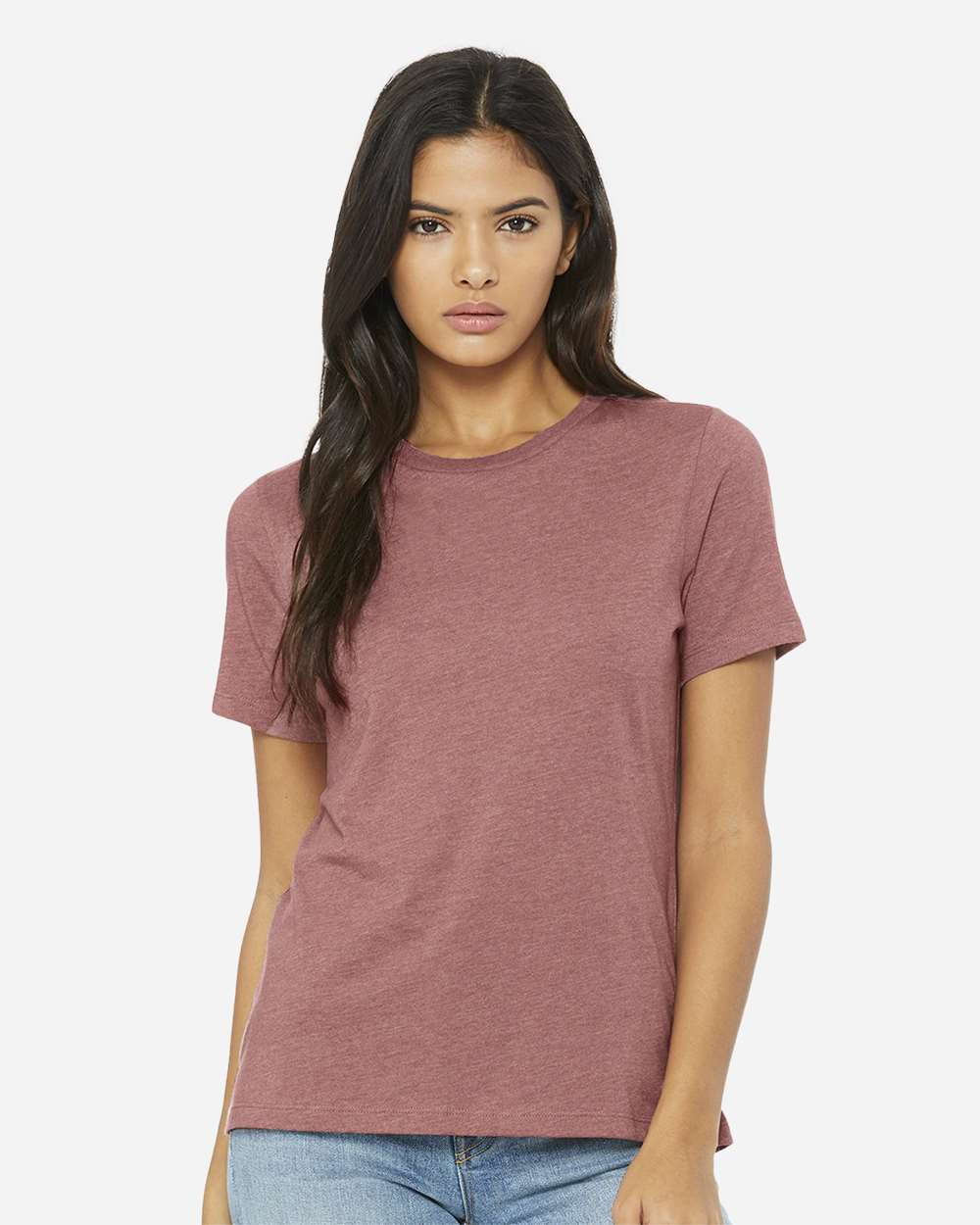 Women’s Relaxed Fit Heather CVC Tee – 6400CVC – Heather Mauve