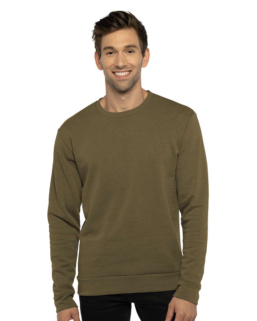 Unisex Malibu Crewneck Sweatshirt – 9002 – Heather Military Green