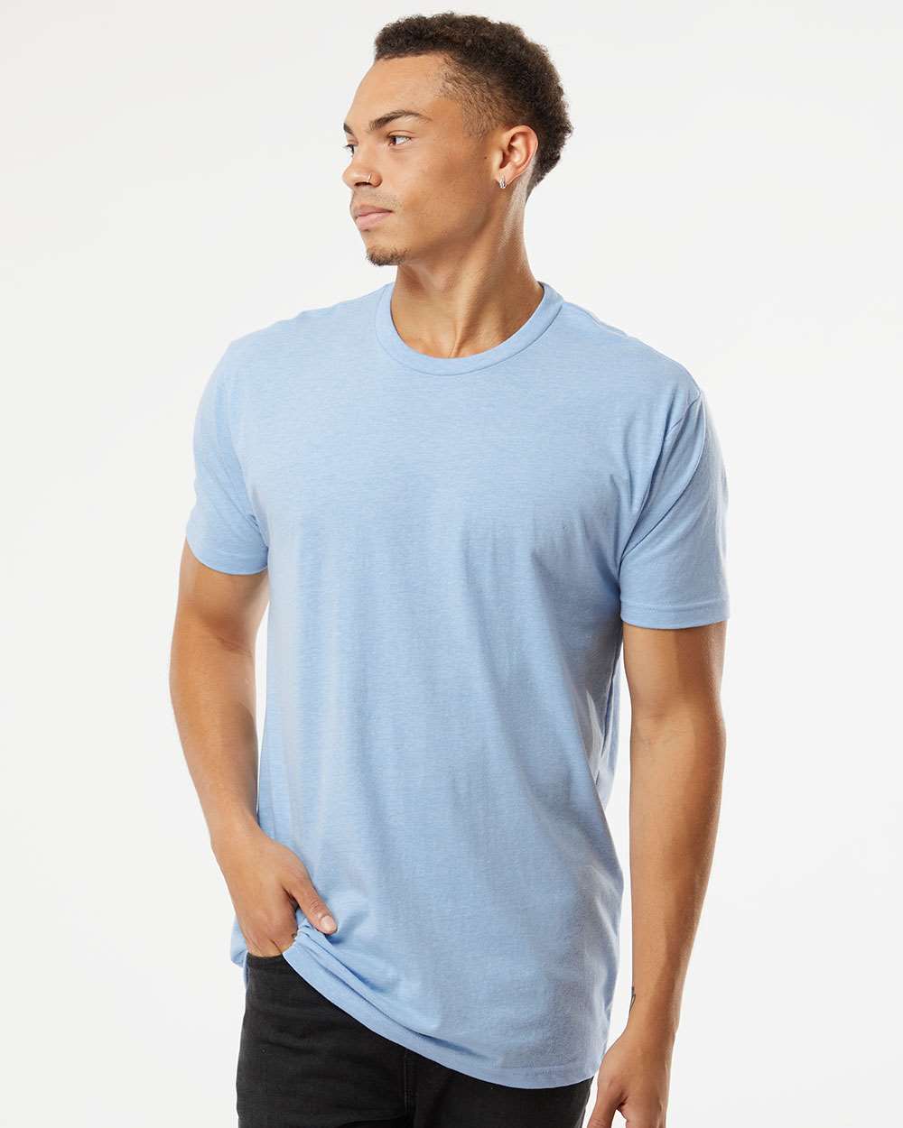Unisex CVC Tee – 6210 – Heather Columbia Blue