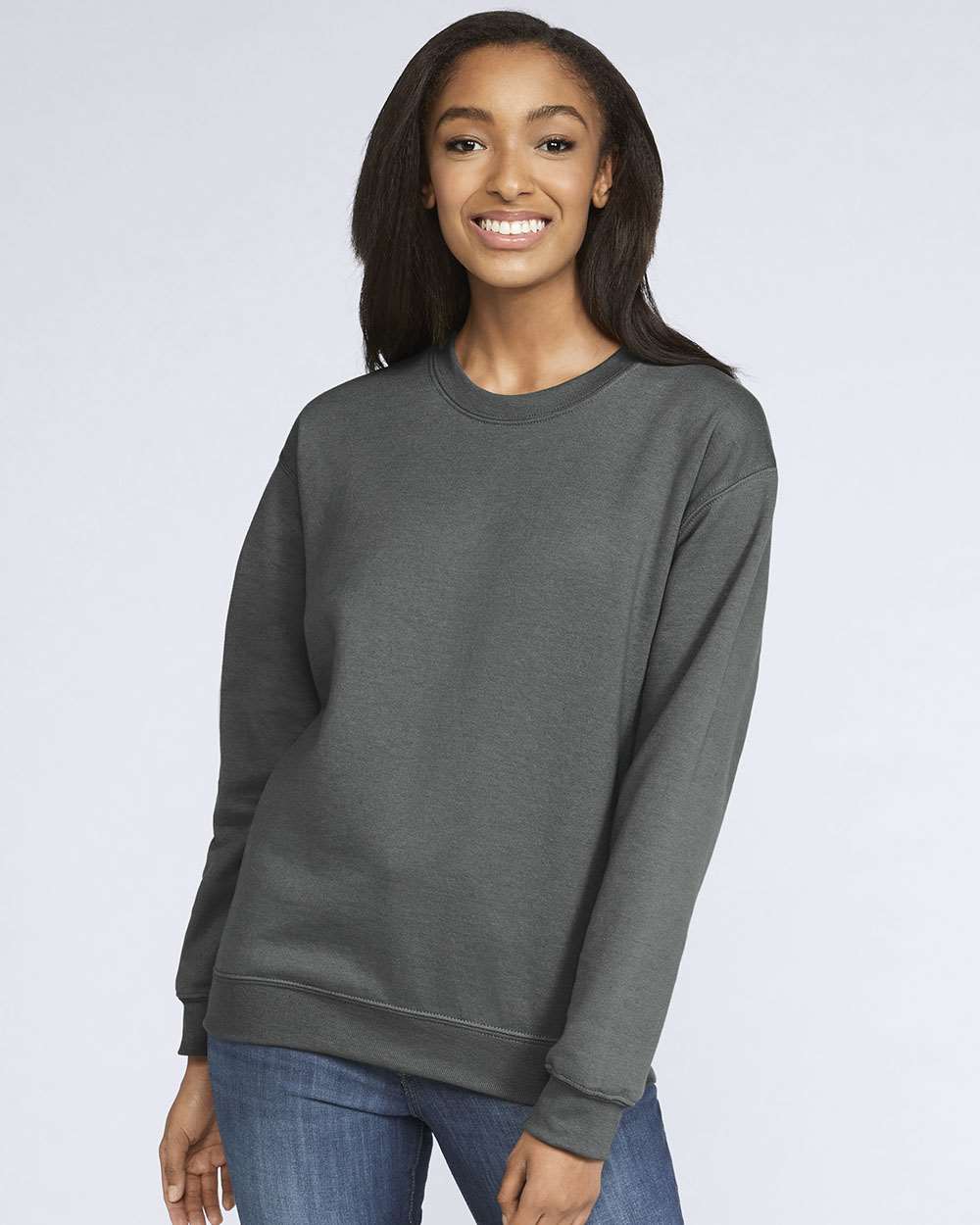 Unisex Softstyle® Midweight Crewneck Sweatshirt – SF000 – Charcoal