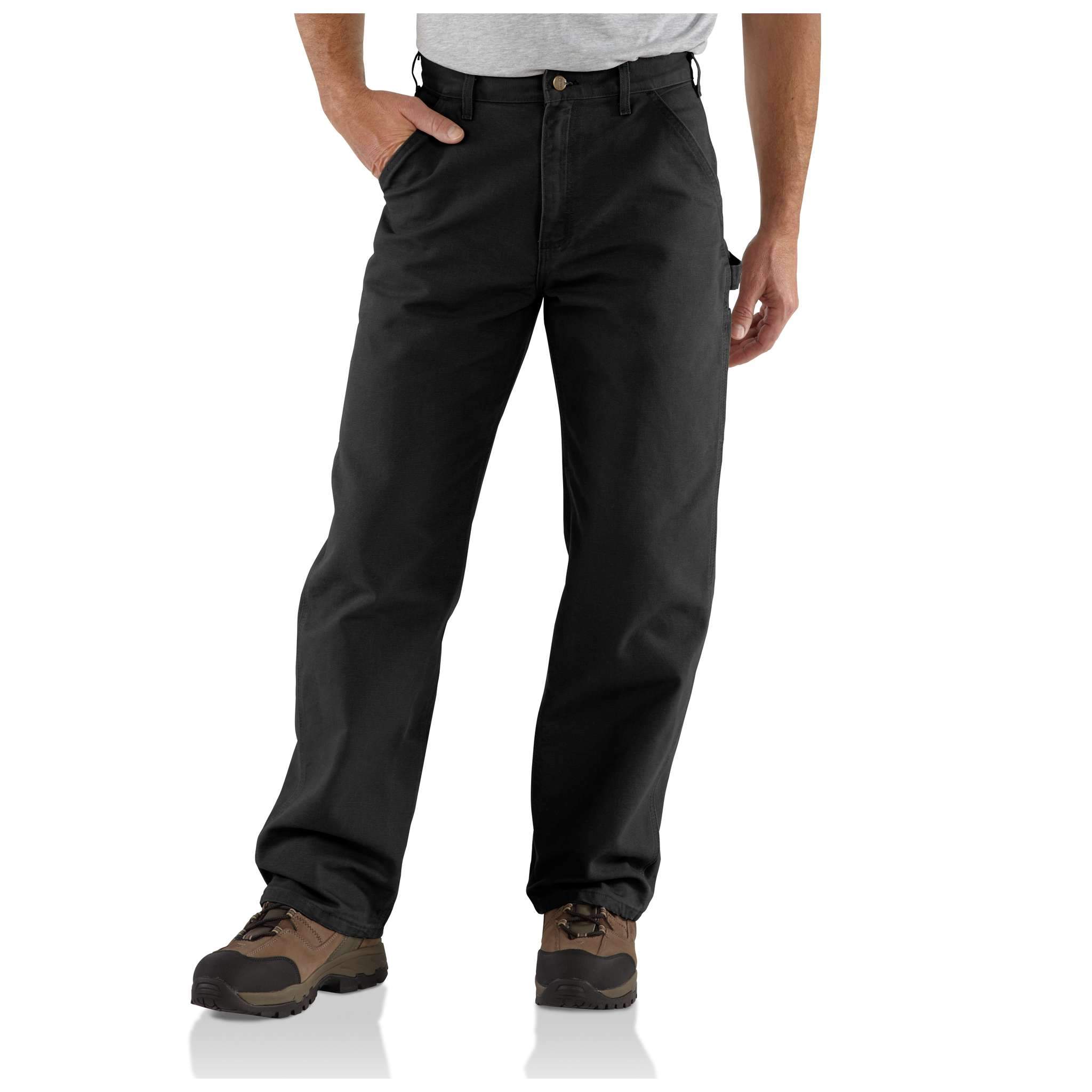 Carhartt Loose Fit Washed Duck Utility Work Pant – B11 – Black