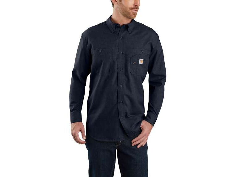 Carhartt FR Force Original Fit Lightweight Long Sleeve Button Shirt – 104138 – Navy